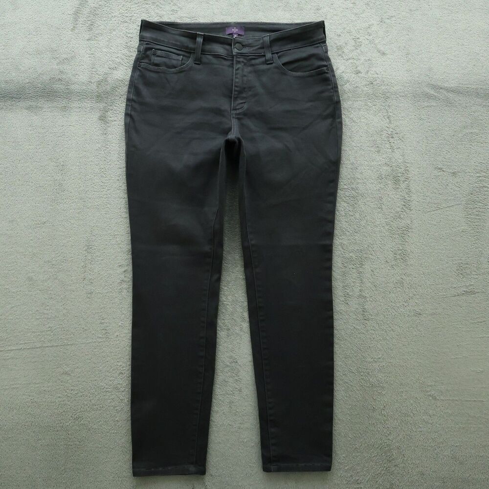 NYDJ Jeans Women's Size 8P Gray Mid-Rise Alina Legging Denim 29" Inseam Stretch
